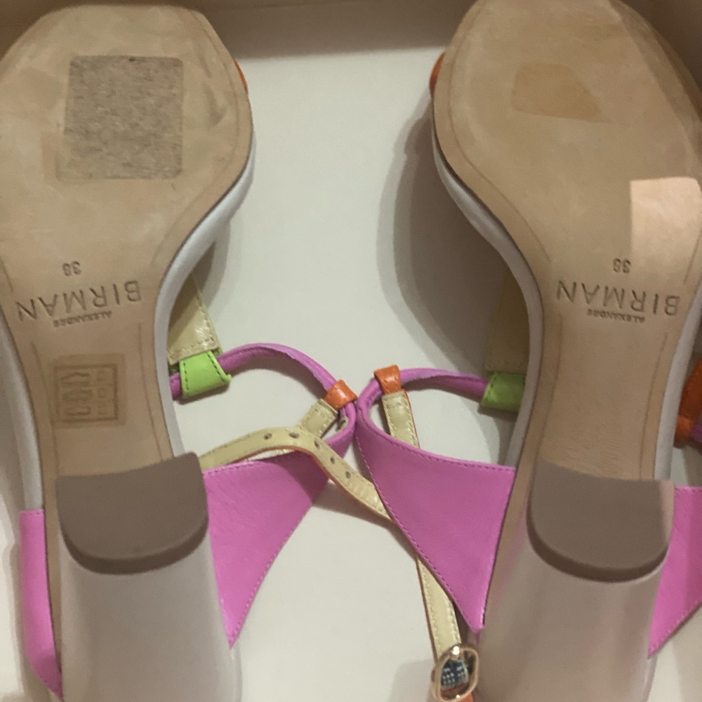 Alexandre Birman Aimee Colorblock T-Strap Leather… - image 6